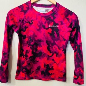 Columbia Red and Black Long Sleeve Shirt